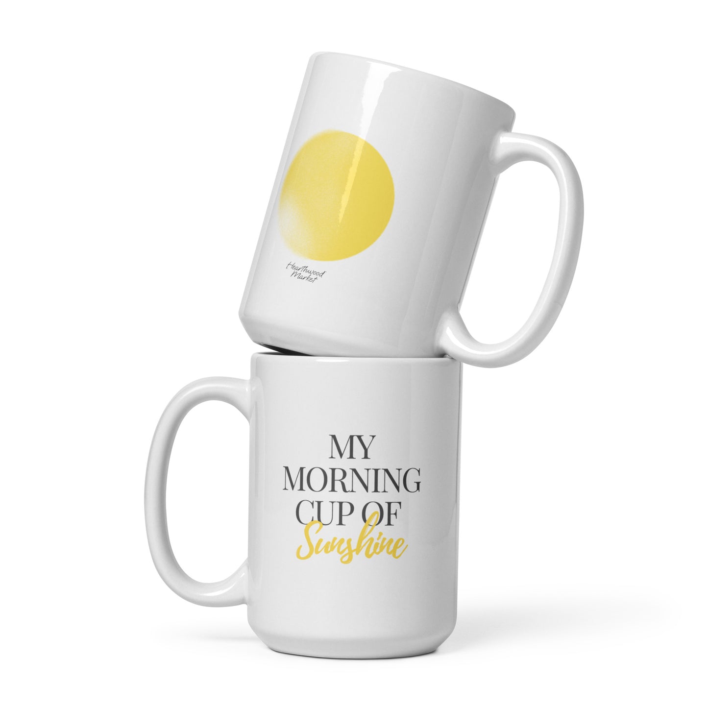 15 oz Custom handmade My Morning Mug - organic coffee mug USA Hearthwood Market
